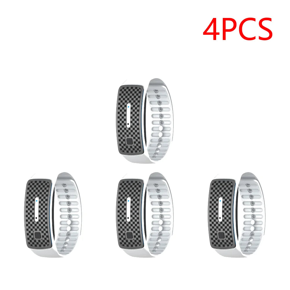 1-5PCS Ultrasonic Mosquito Repellent Bracelet Portable Mosquito Insect Repellent Band Anti-mosquito Bracelet Watch Adults Kids