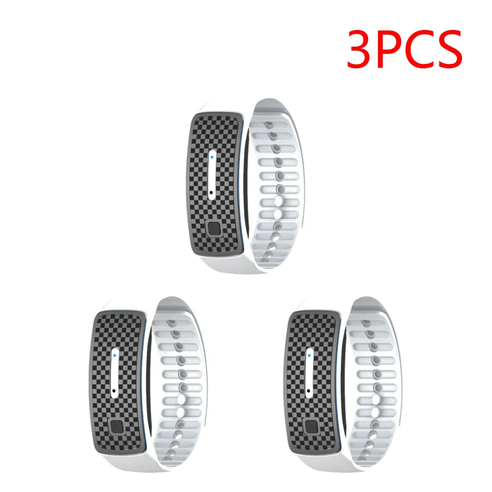 1-5PCS Ultrasonic Mosquito Repellent Bracelet Portable Mosquito Insect Repellent Band Anti-mosquito Bracelet Watch Adults Kids