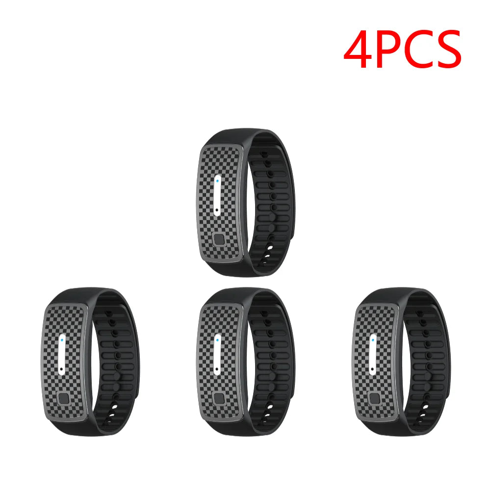 1-5PCS Ultrasonic Mosquito Repellent Bracelet Portable Mosquito Insect Repellent Band Anti-mosquito Bracelet Watch Adults Kids