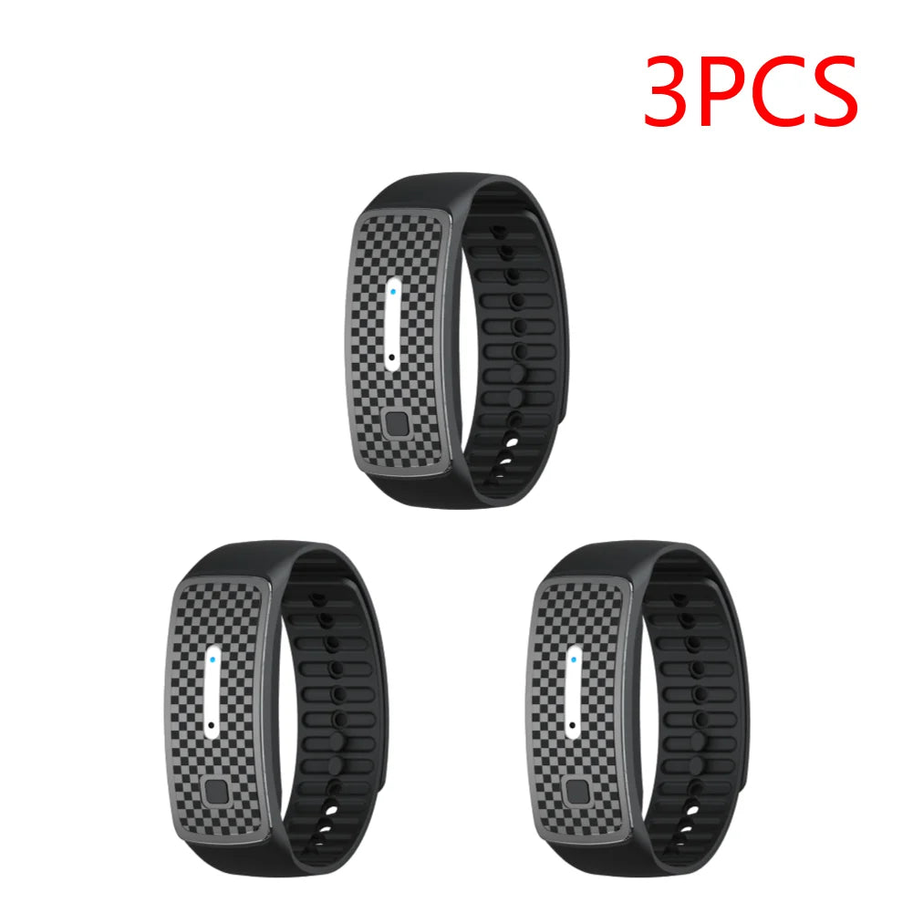 1-5PCS Ultrasonic Mosquito Repellent Bracelet Portable Mosquito Insect Repellent Band Anti-mosquito Bracelet Watch Adults Kids