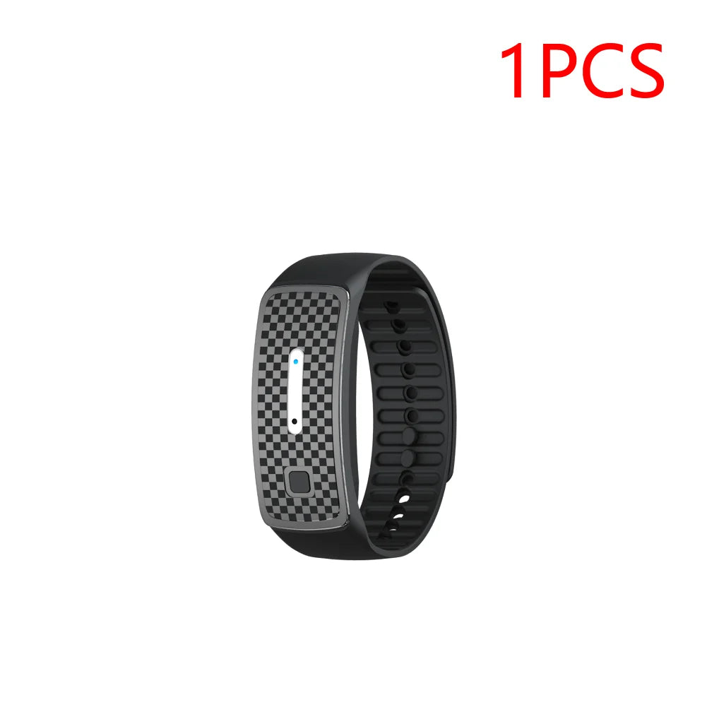 1-5PCS Ultrasonic Mosquito Repellent Bracelet Portable Mosquito Insect Repellent Band Anti-mosquito Bracelet Watch Adults Kids