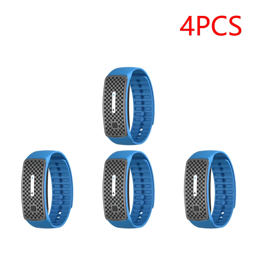 1-5PCS Ultrasonic Mosquito Repellent Bracelet Portable Mosquito Insect Repellent Band Anti-mosquito Bracelet Watch Adults Kids