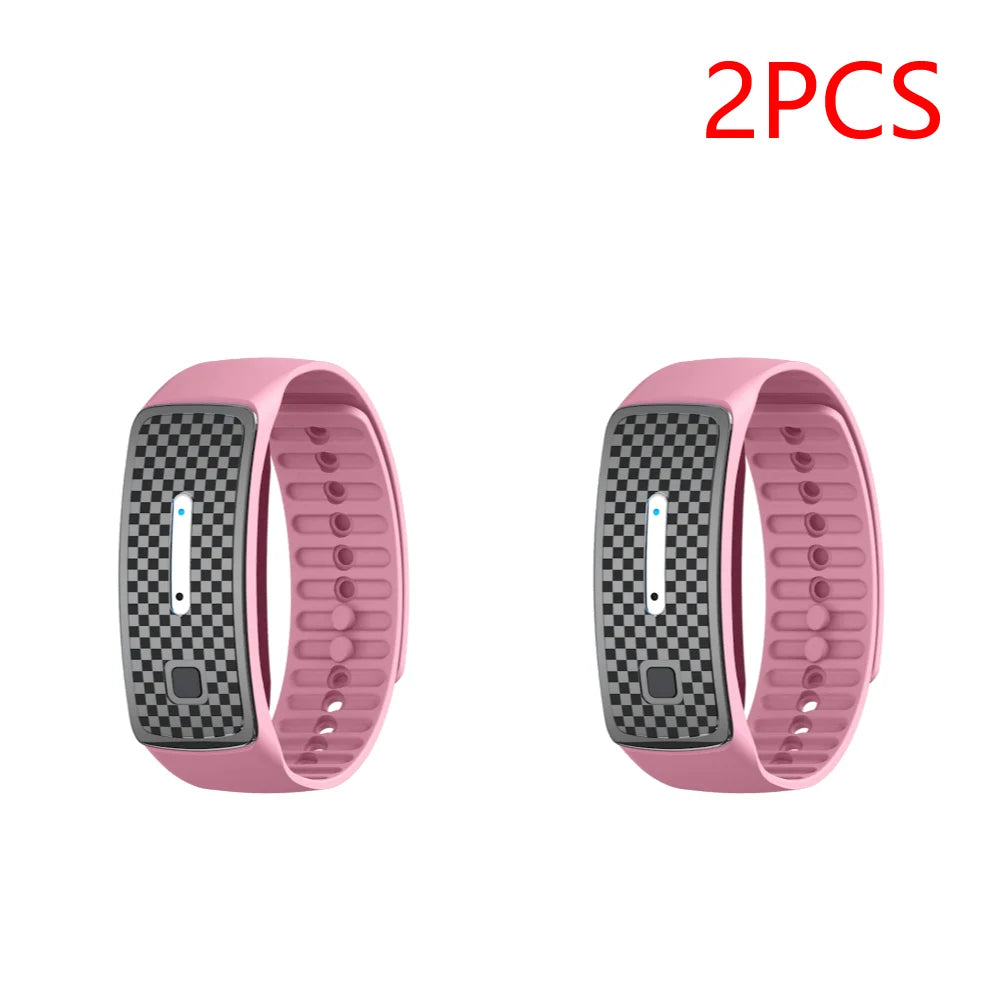 1-5PCS Ultrasonic Mosquito Repellent Bracelet Portable Mosquito Insect Repellent Band Anti-mosquito Bracelet Watch Adults Kids