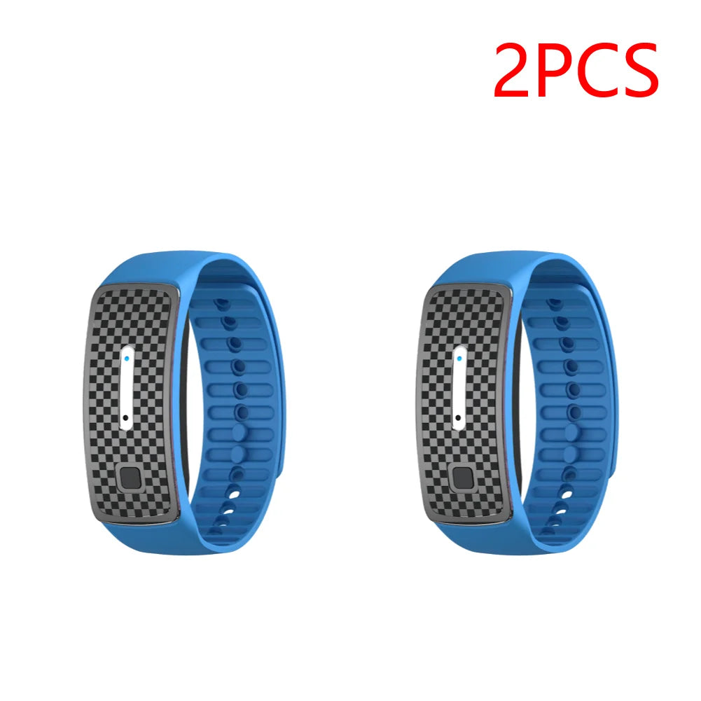 1-5PCS Ultrasonic Mosquito Repellent Bracelet Portable Mosquito Insect Repellent Band Anti-mosquito Bracelet Watch Adults Kids