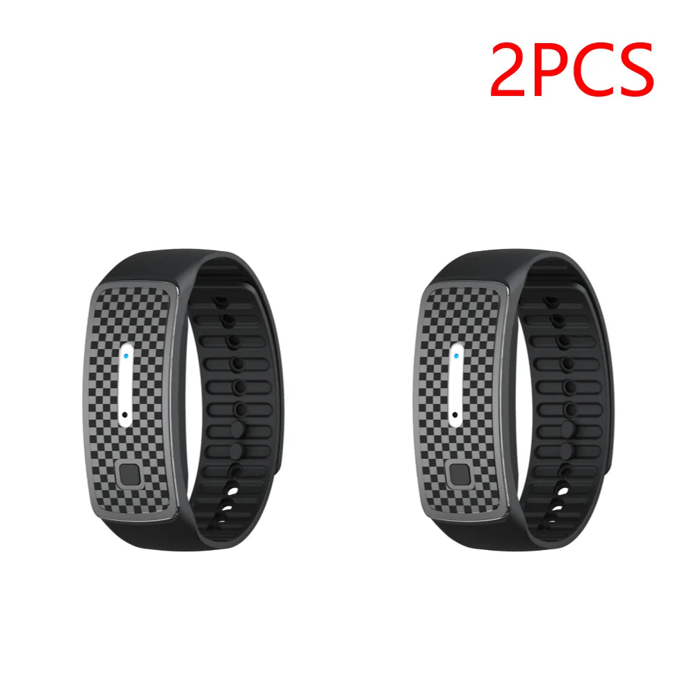 1-5PCS Ultrasonic Mosquito Repellent Bracelet Portable Mosquito Insect Repellent Band Anti-mosquito Bracelet Watch Adults Kids